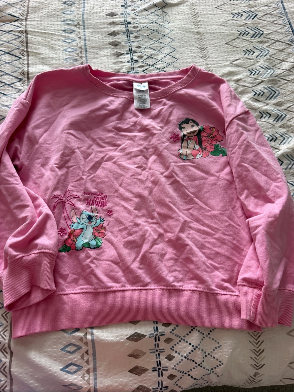 Disney Pink Lilo & Stitch Pullover Sweatshirt for Kids